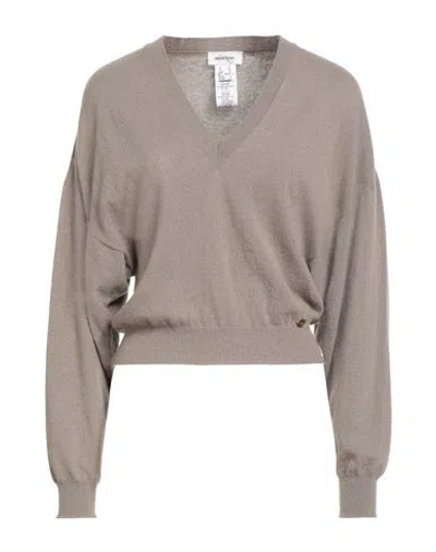 Ottod'ame Woman Sweater Taupe Size 8 Merino Wool, Viscose, Polyamide, Cashmere