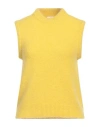 Ottod'ame Woman Sweater Yellow Size 2 Polyamide, Acrylic, Wool, Alpaca Wool, Elastane In Yellow