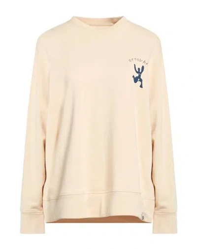 Ottod'ame Woman Sweatshirt Beige Size 4 Cotton
