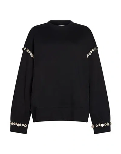 Ottod'ame Woman Sweatshirt Black Size 10 Cotton