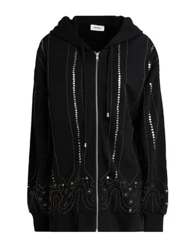 Ottod'ame Woman Sweatshirt Black Size 10 Cotton, Acrylic
