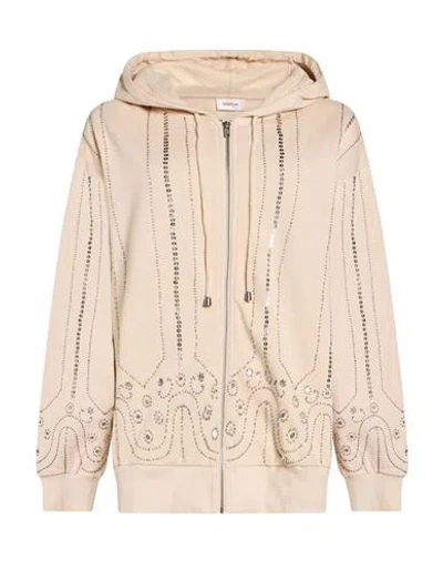 Ottod'ame Woman Sweatshirt Cream Size 6 Cotton, Acrylic In Neutral