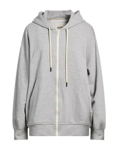 Ottod'ame Woman Sweatshirt Grey Size 6 Cotton In Gray