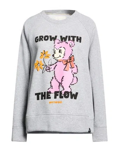 Ottod'ame Woman Sweatshirt Grey Size 8 Cotton In Gray