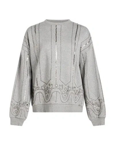 Ottod'ame Woman Sweatshirt Light Grey Size 10 Cotton In Gray