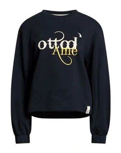 Ottod'ame Woman Sweatshirt Midnight Blue Size 10 Cotton