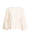 Ottod'ame Woman T-shirt Beige Size 10 Cotton In Neutral