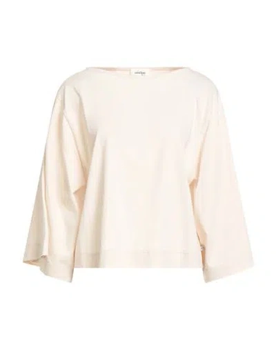 Ottod'ame Woman T-shirt Beige Size 10 Cotton In Neutral