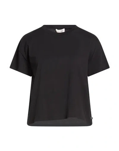 Ottod'ame Woman T-shirt Black Size 8 Cotton