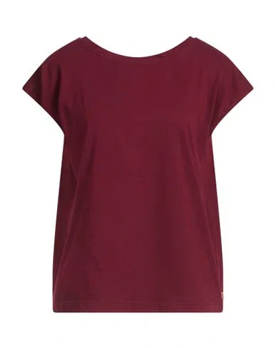 Ottod'ame Woman T-shirt Burgundy Size M Cotton