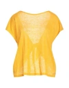 Ottod'ame Woman T-shirt Marigold Size 8 Linen In Yellow