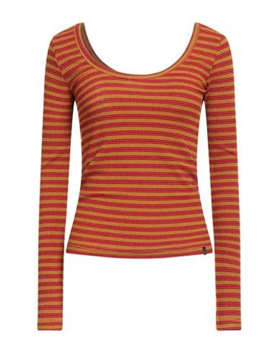Ottod'ame Woman T-shirt Mustard Size 8 Viscose, Elastane In Yellow