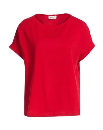 Ottod'ame Woman T-shirt Red Size 4 Cotton