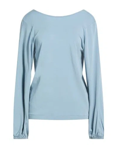 Ottod'ame Woman T-shirt Sky Blue Size 10 Viscose, Elastane