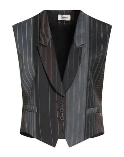 Ottod'ame Woman Tailored Vest Lead Size 4 Polyester, Viscose