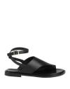 Ottod'ame Woman Thong Sandal Black Size 8 Leather