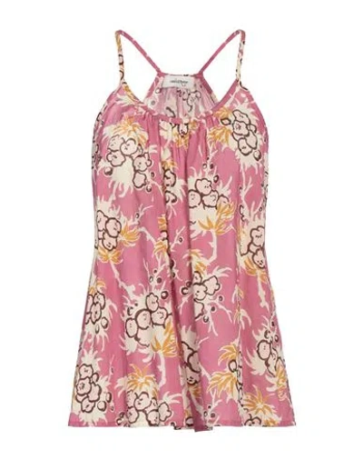 Ottod'ame Woman Top Antique Rose Size 8 Cotton In Pink