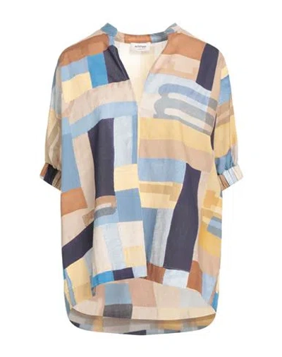 Ottod'ame Woman Top Beige Size 10 Cotton In Sand