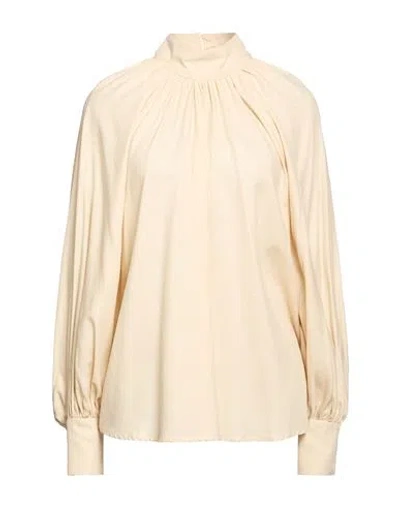 Ottod'ame Woman Top Beige Size 10 Cotton, Tencel In Nude