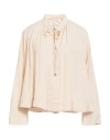 Ottod'ame Woman Top Beige Size 8 Acetate, Silk In Neutral