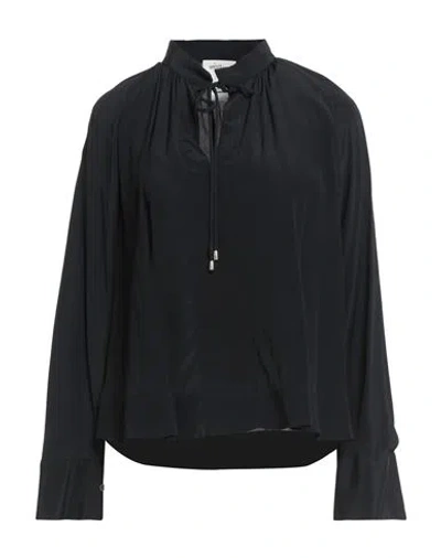 Ottod'ame Woman Top Black Size 10 Acetate, Silk