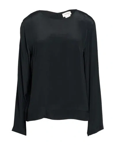 Ottod'ame Woman Top Black Size 10 Acetate, Silk