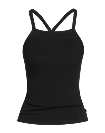 Ottod'ame Woman Top Black Size 10 Viscose, Elastane