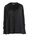 Ottod'ame Woman Top Black Size 10 Viscose In Gray