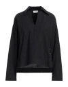 Ottod'ame Woman Top Black Size 12 Cotton In Black