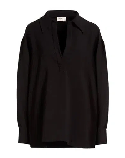 Ottod'ame Woman Top Black Size 12 Polyester, Viscose, Elastane In Brown