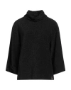 Ottod'ame Woman Top Black Size 12 Viscose, Polyester, Nylon, Elastane