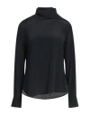 Ottod'ame Woman Top Black Size 4 Acetate, Silk
