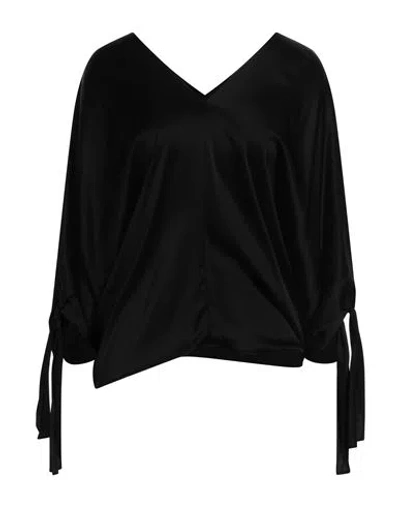 Ottod'ame Woman Top Black Size 6 Viscose