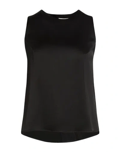 Ottod'ame Woman Top Black Size 8 Viscose