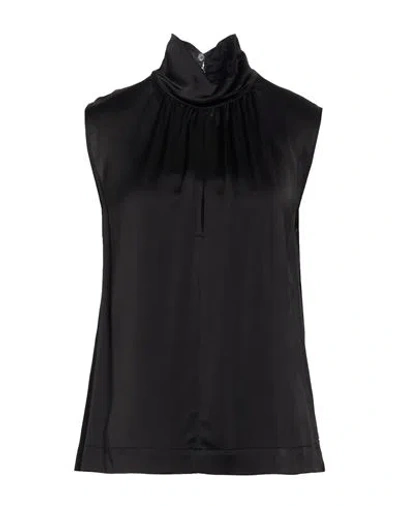 Ottod'ame Woman Top Black Size 8 Viscose