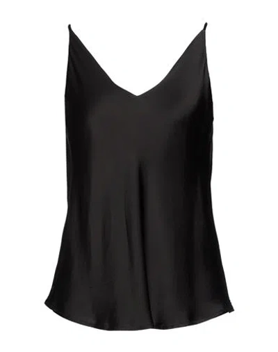 Ottod'ame Woman Top Black Size 8 Viscose