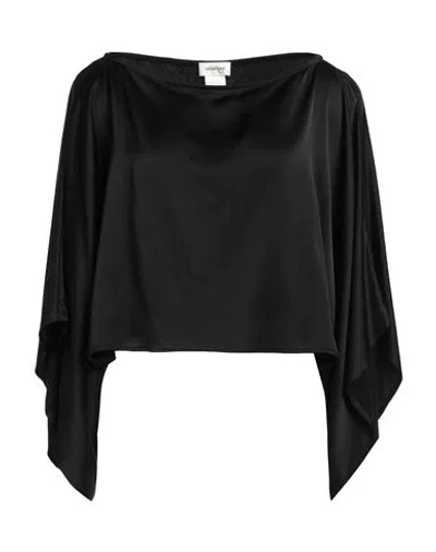 Ottod'ame Woman Top Black Size Onesize Viscose In Black