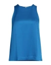 Ottod'ame Woman Top Bright Blue Size 12 Viscose