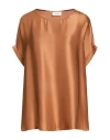 Ottod'ame Woman Top Brown Size 10 Viscose