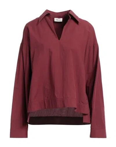 Ottod'ame Woman Top Burgundy Size 12 Cotton In Red
