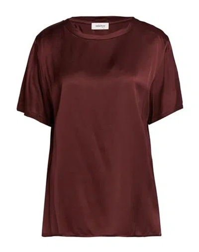 Ottod'ame Woman Top Burgundy Size 12 Viscose In Red