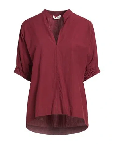 Ottod'ame Woman Top Burgundy Size 4 Cotton In Red