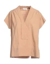 Ottod'ame Woman Top Camel Size 12 Cotton In Beige
