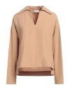 Ottod'ame Woman Top Camel Size 8 Cotton In Beige
