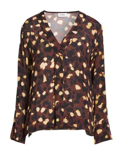 Ottod'ame Woman Top Chocolate Brown Size 6 Viscose