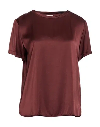 Ottod'ame Woman Top Chocolate Brown Size 6 Viscose