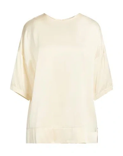 Ottod'ame Woman Top Cream Size 10 Viscose In Neutral