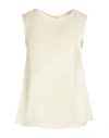 Ottod'ame Woman Top Cream Size 12 Viscose In White