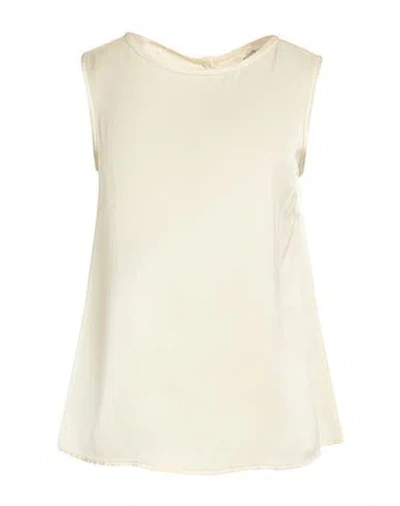 Ottod'ame Woman Top Cream Size 12 Viscose In White