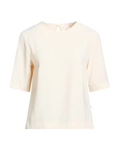 Ottod'ame Woman Top Cream Size 6 Polyester In White
